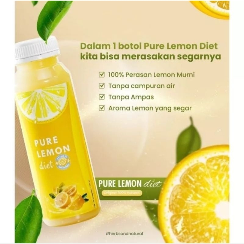 PURE LEMON DIET HERBALOVE UNTUK DETOX MELANGSINGKAN DAM MENCERAHKAN