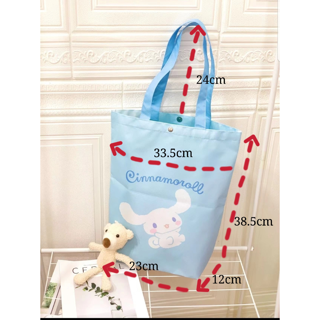 Tas kanvas sanrio TL034 cinamonroll kuromi shoulder bag tote