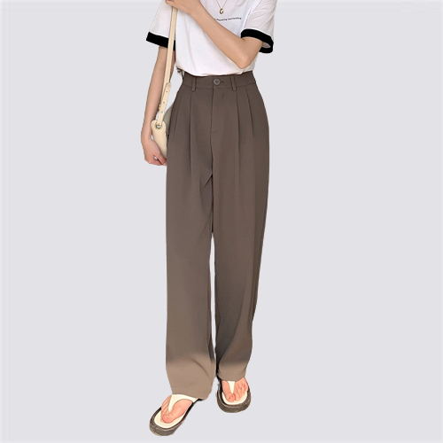 XIAOZHAINV Celana Kulot Panjang Wanita Korean Style High Waist Loose Pants HW0035