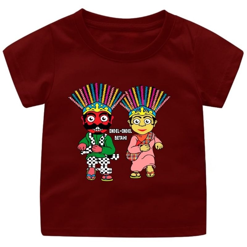 BAJU KAOS ANAK ONDEL ONDEL BETAWI TERBARU 1-14TAHUN/REMAJA/DEWASA// BAJU SOUVENIR JAKARTA ONDEL BERAWI