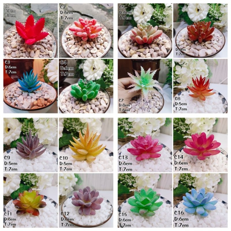 Cactus Mini Artificial Cactus Palsu Succulent (TANPA POT)