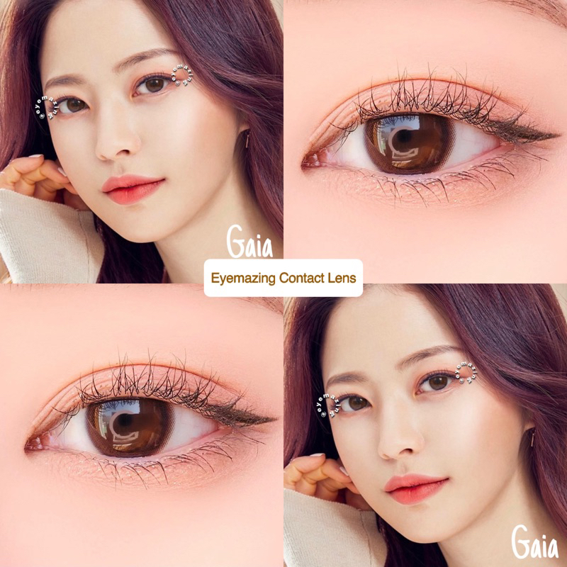 EYEMAZING Softlens - GAIA Brown Natural / Coklat Normal Minus Beda Minus