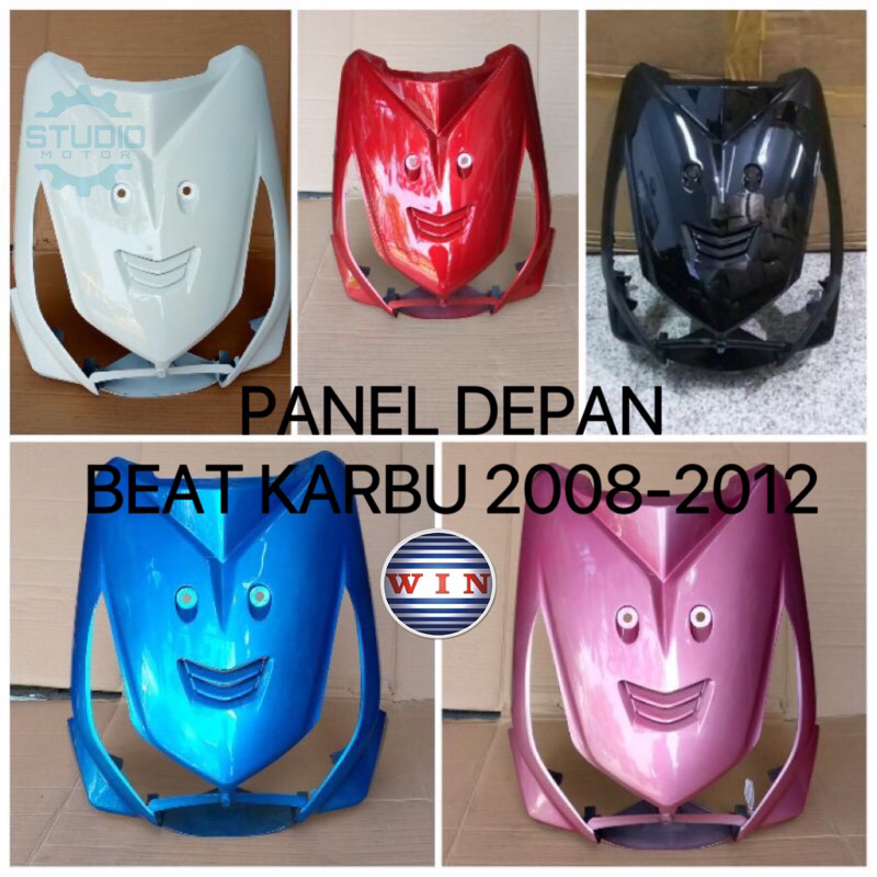 COVER / PANEL / TAMENG DEPAN BEAT KARBU 2008 2009 2010 2011 PINK PUTIH HITAM MERAH HIJAU BIRU TUA MUDA / KAP DEPAN COVER BODY FRONT BEAT LAMA  2009 2010 2011 2012 MEREK WIN