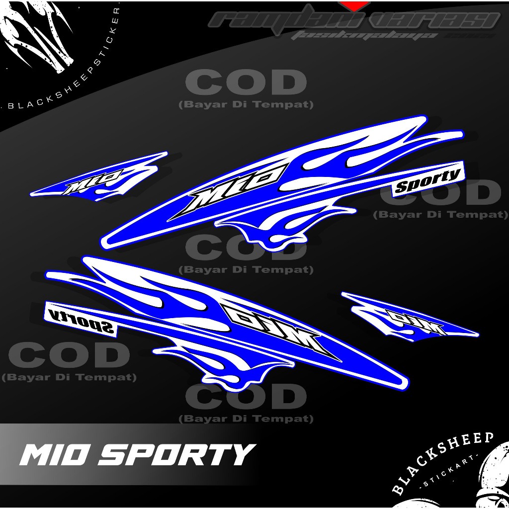 (COD) stripping stiker variasi Mio sporty/Mio smile stiker list body motor Mio sporty racing