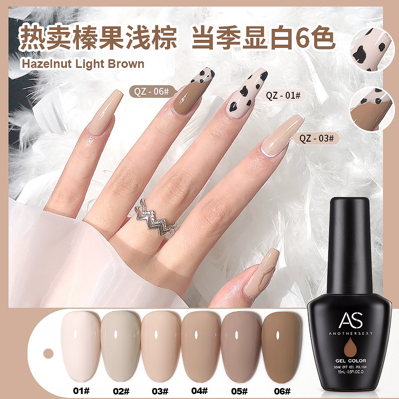 AS QZ 1SET 6 WARNA NAIL POLISH GEL 15ml