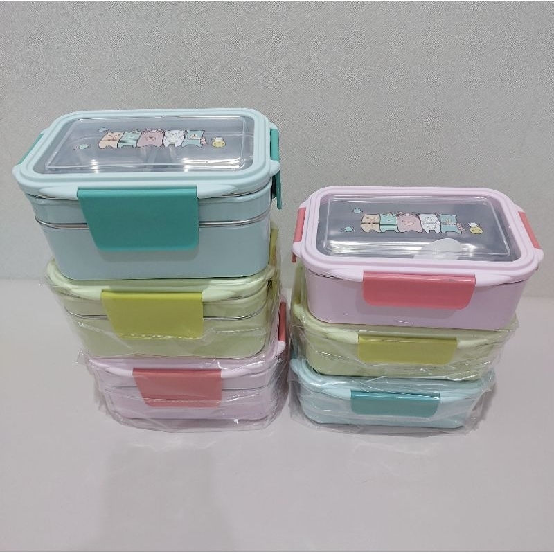 NAOMI - Banyak Model Lunch Box Hajime - Kotak Bekal Stainless Steel Anti Tumpah - Tepak Makan Anak Dewasa anti tumpah kotak makan seal anti bocor - Tepak Plastik souvenir ultah ulang tahun