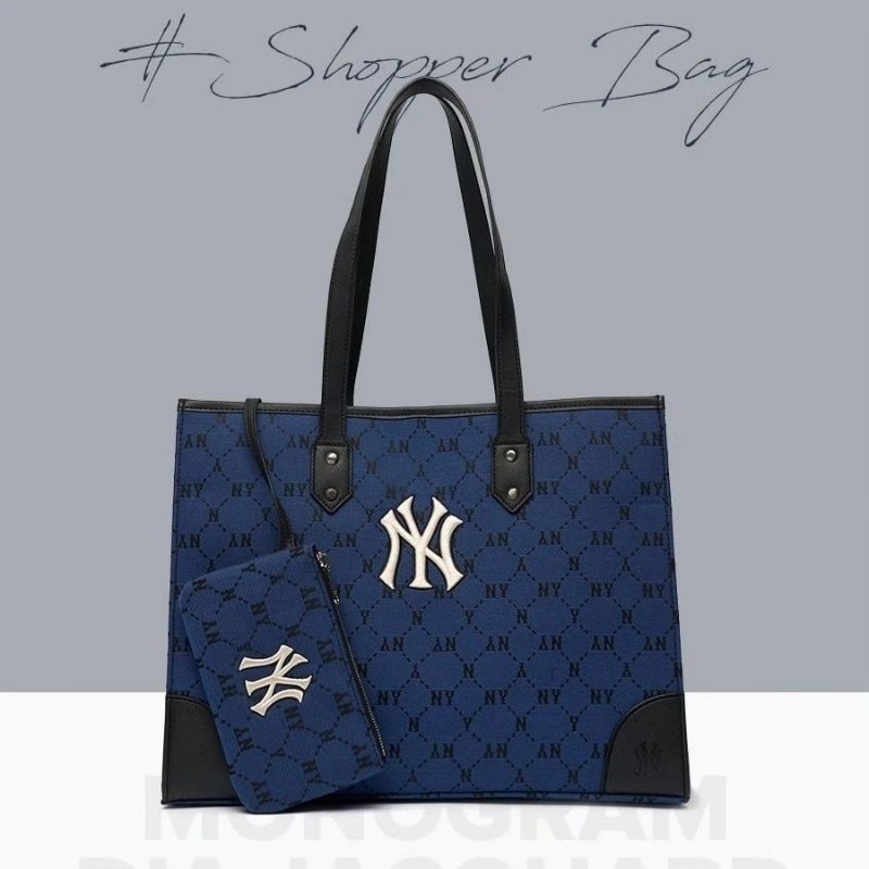 8.8 SALE  | MLB MONOGRAM Shopper Bag BOSTON REDSOX UNISEX BAG tote bag pria wanita