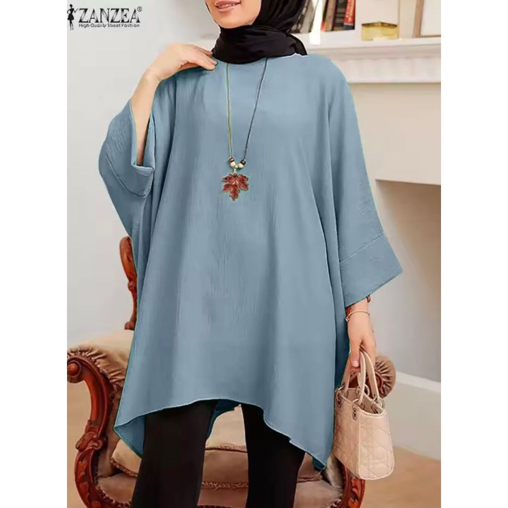 TUNIK POLOS BASIC LENGAN 7/8 MODEL WAKA KIRI-KANAN TERBARU