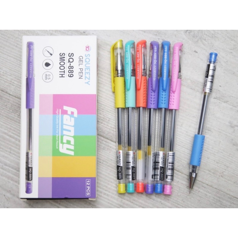 

Gel Pen Squeezy Fancy 0.5 mm tinta hitam