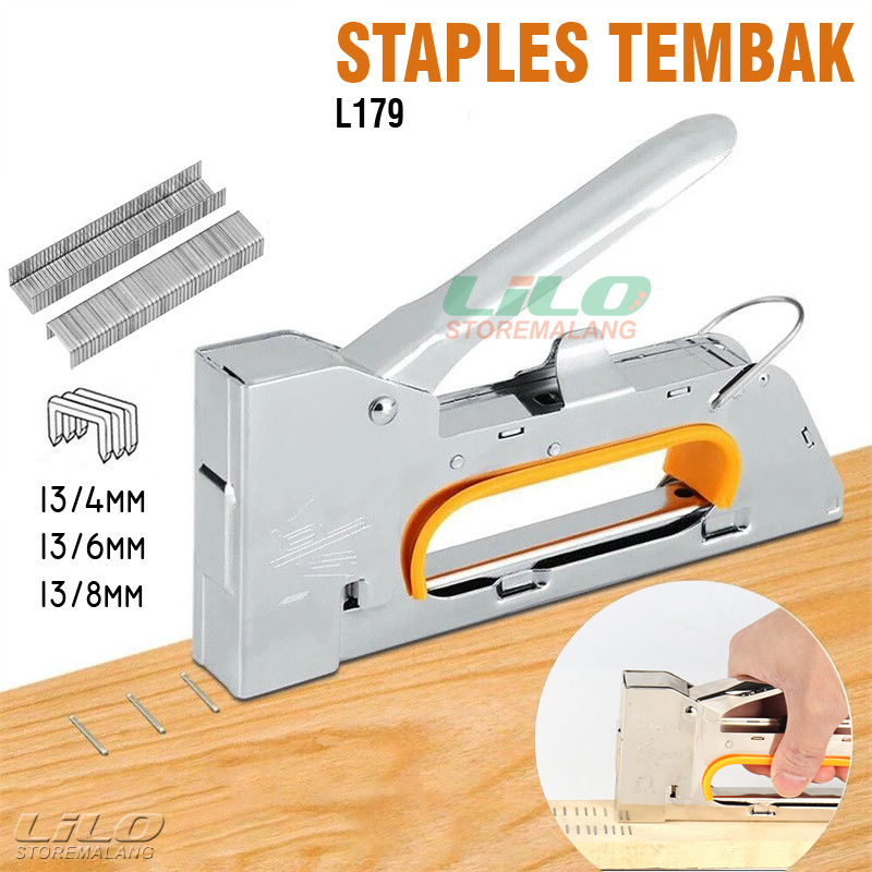 

Alat Staples Tembak Gun Tacker Stapler Staple 13/4 13/6 13/8 mm L179