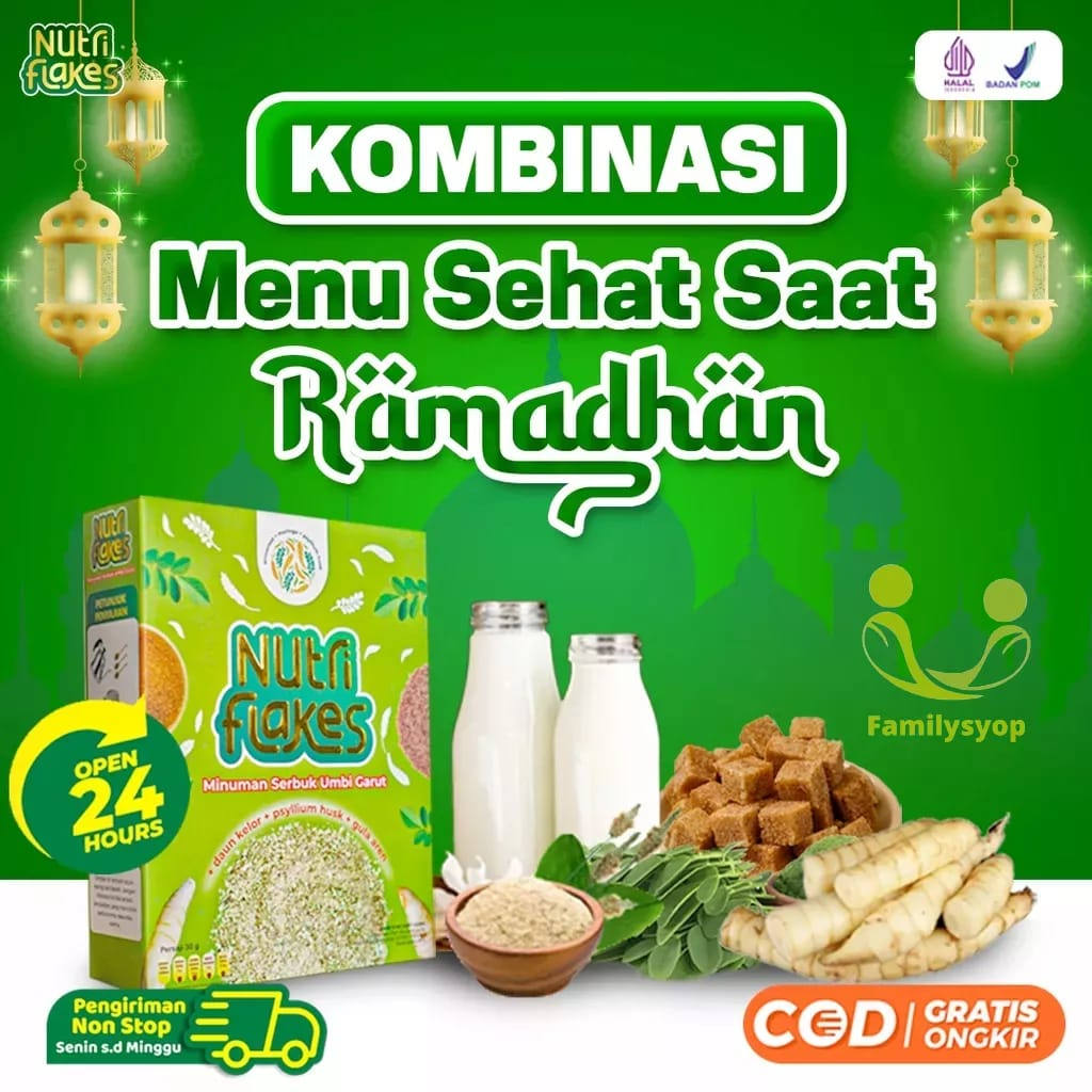 

Nutriflakes - Sembuhkan Asam Lambung Minuman Umbi Garut Daun Kelor Psyllium Husk Gula Aren Herbal Magh Gerd Penyakit Asam