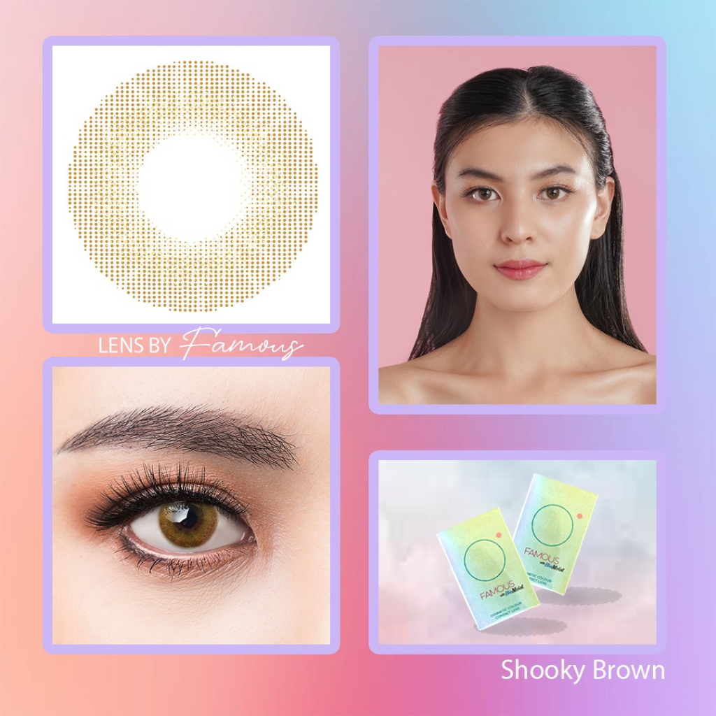 Famous With Biomoist Shooky Brown Monthly Softlens Warna
