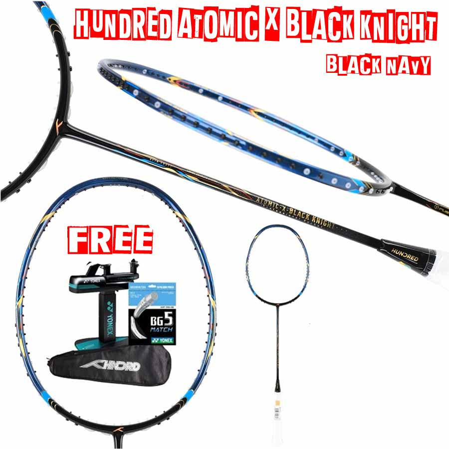 Raket Badminton Hundred Atomic X Black Knight Original