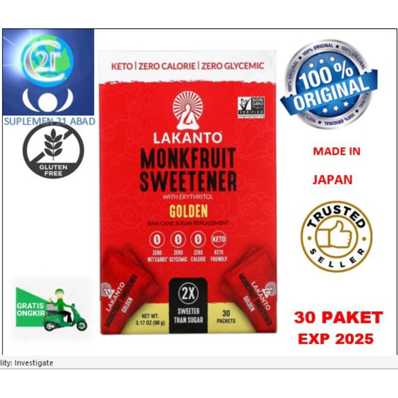 

Sweetener/pemanis alami dari Monk fruit (lo han kuo) made in Japan tanpa kalori cocok untuk diabetes/diet gula/ keto 30 bks.