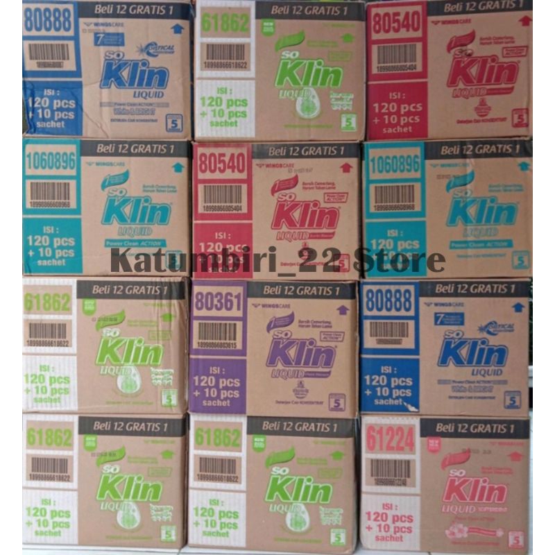 So Klin Liquid 1 Dus Deterjen Cair Konsentrat Isi 120 Sachet