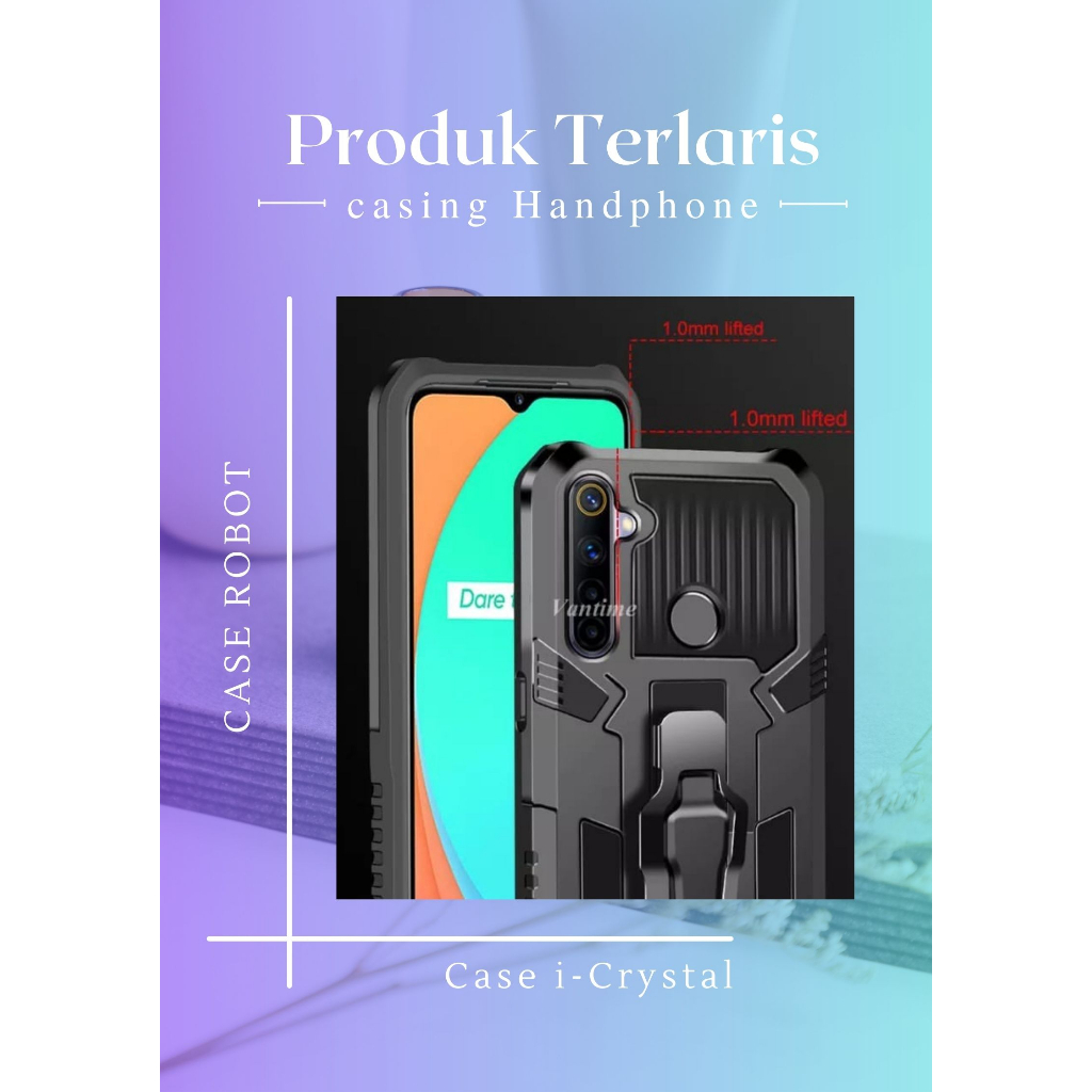 Hardcase Realme 5 pro 5i 5/case i-cristal/casing robot