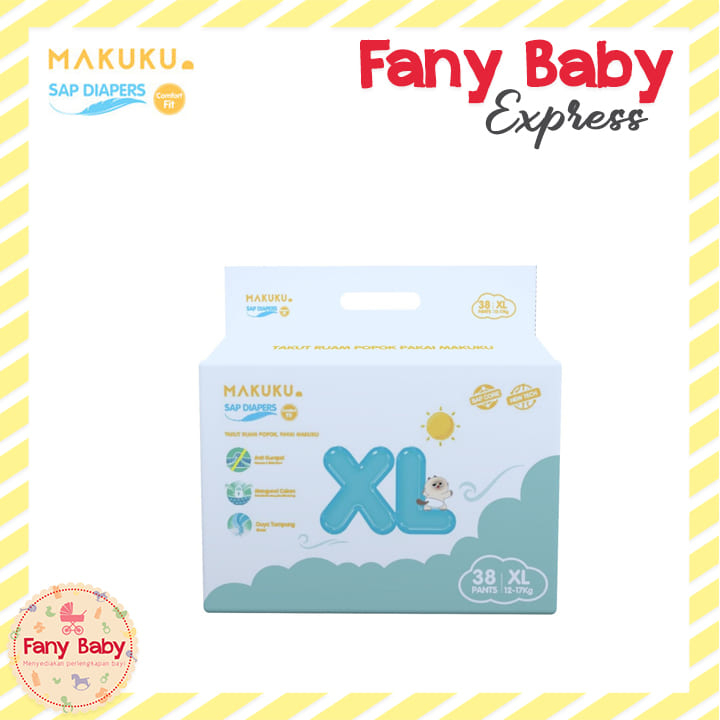 MAKUKU SAP DIAPERS COMFORT FIT JUMBO PACK / POPOK BAYI