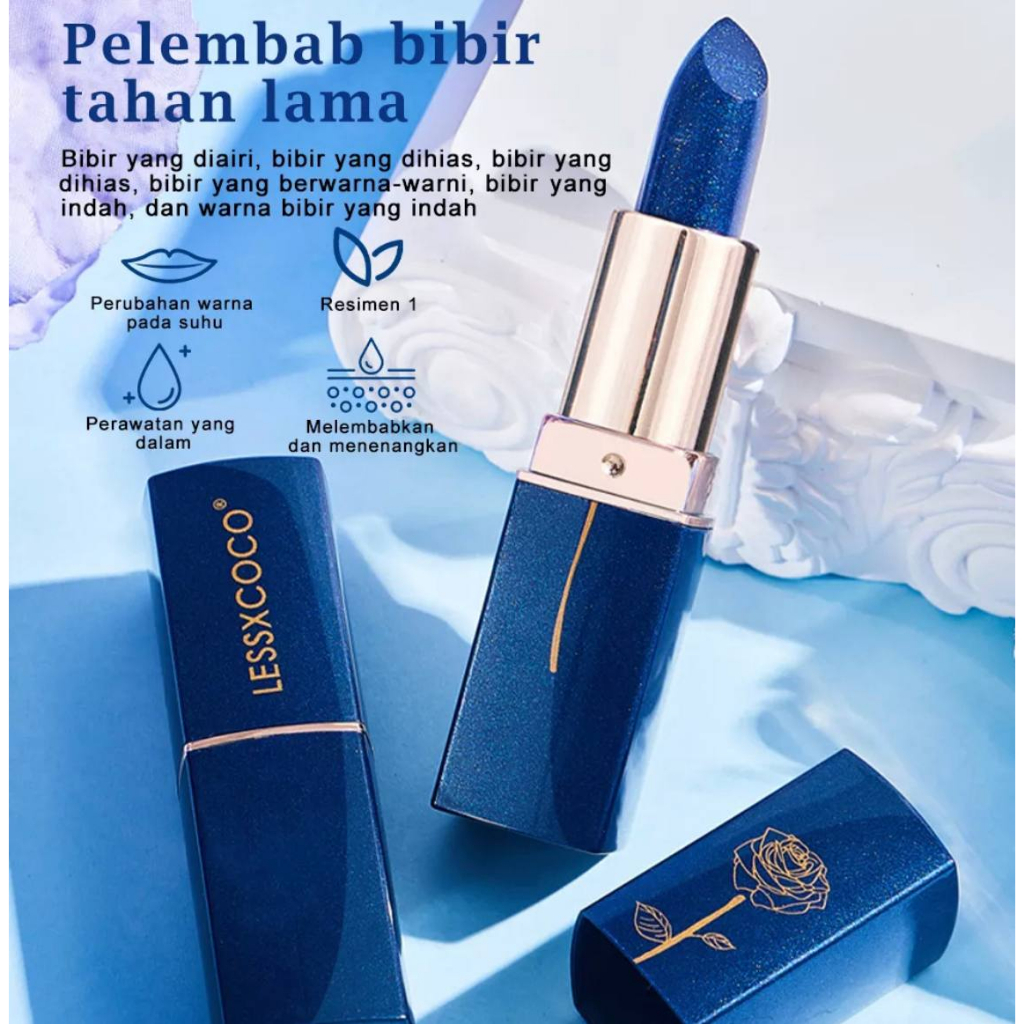 LESSXCOCO BLUE LIPSTICK COLOR~LIPSTICK UBAH COLOR