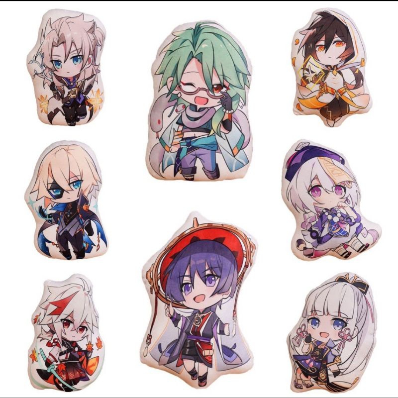 Genshin Impact pillow Tartaglia pendant maple original Haitham Kazuha HuTao ZhongLi Mainan Mewah Den