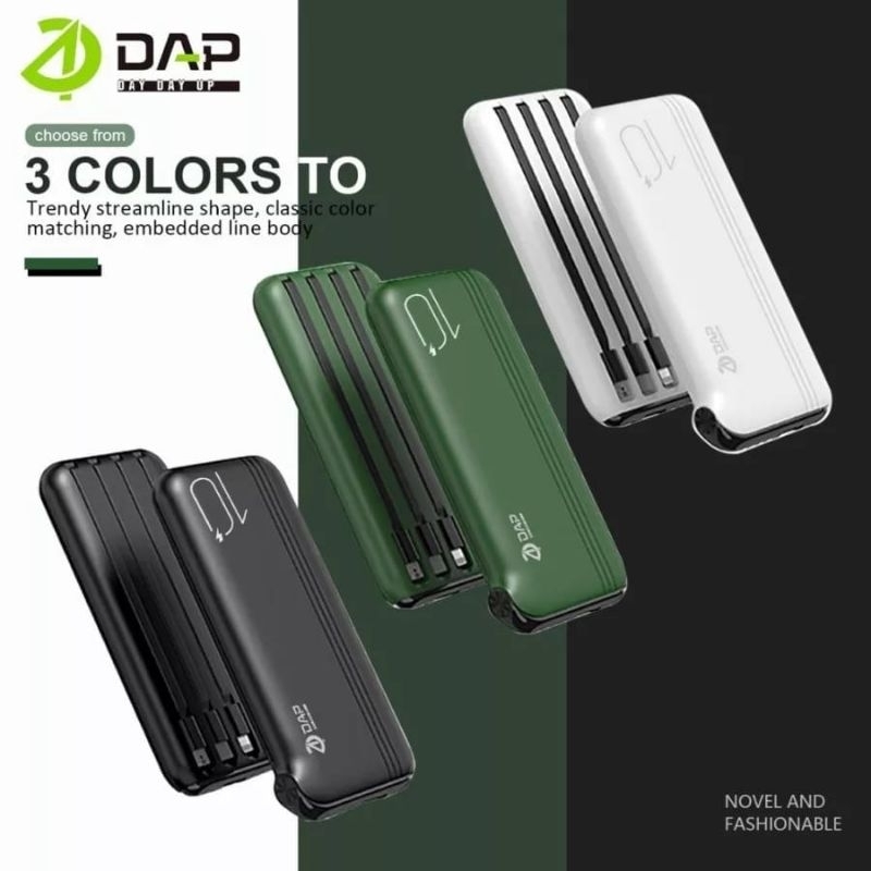 PowerBank DAP 10.000 mah D-P310 cable fast charging