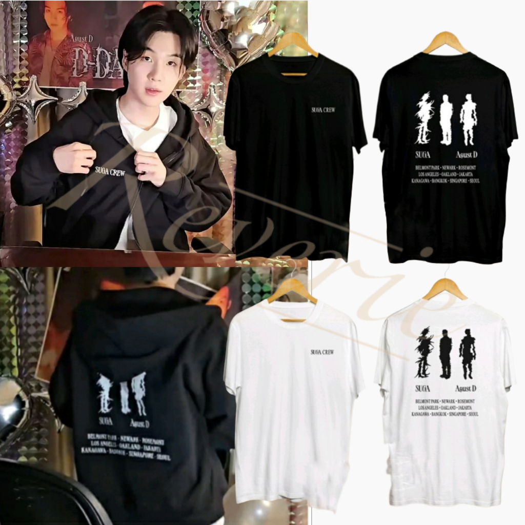 BAJU SUGA CREW KAOS SOLO TOUR 2023 AGUSTD D-DAY BAJU MIN YOONGI AGUST D BTS KPOP FASHION OUTFIT CONC