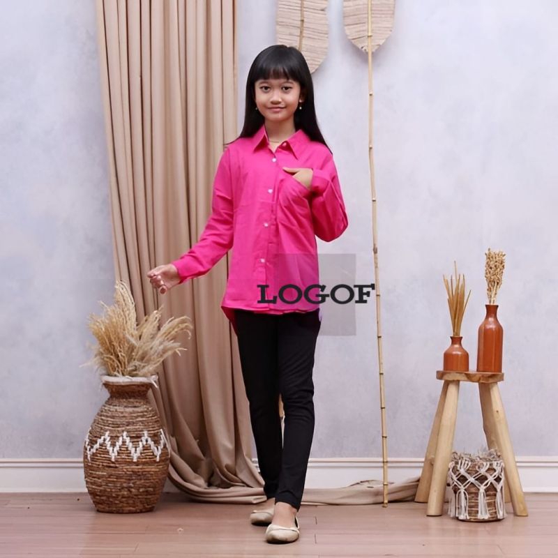 Baju Kemeja Anak Perempuan//Kemeja Remaja cewek Kekinian