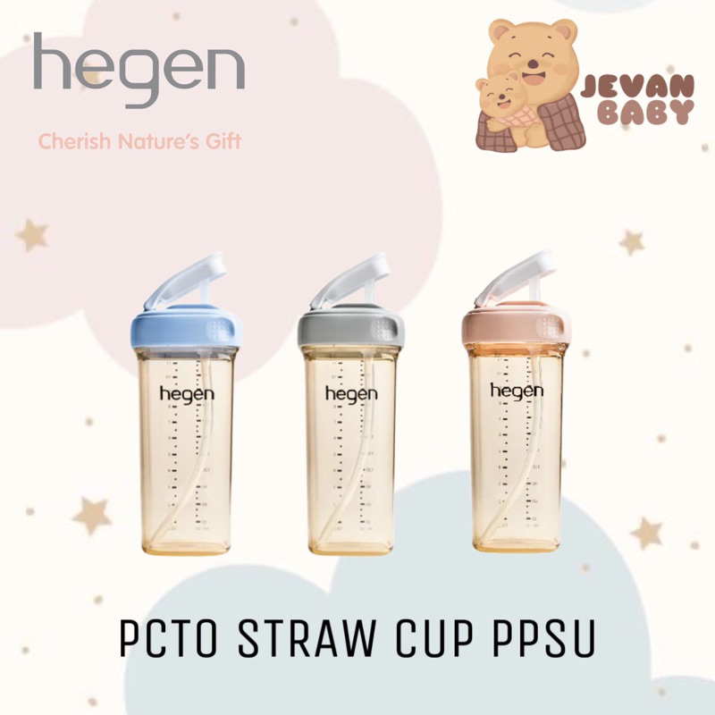 Hegen PCTO 330ml/11oz Straw Cup PPSU NEW / Botol Minum Anak