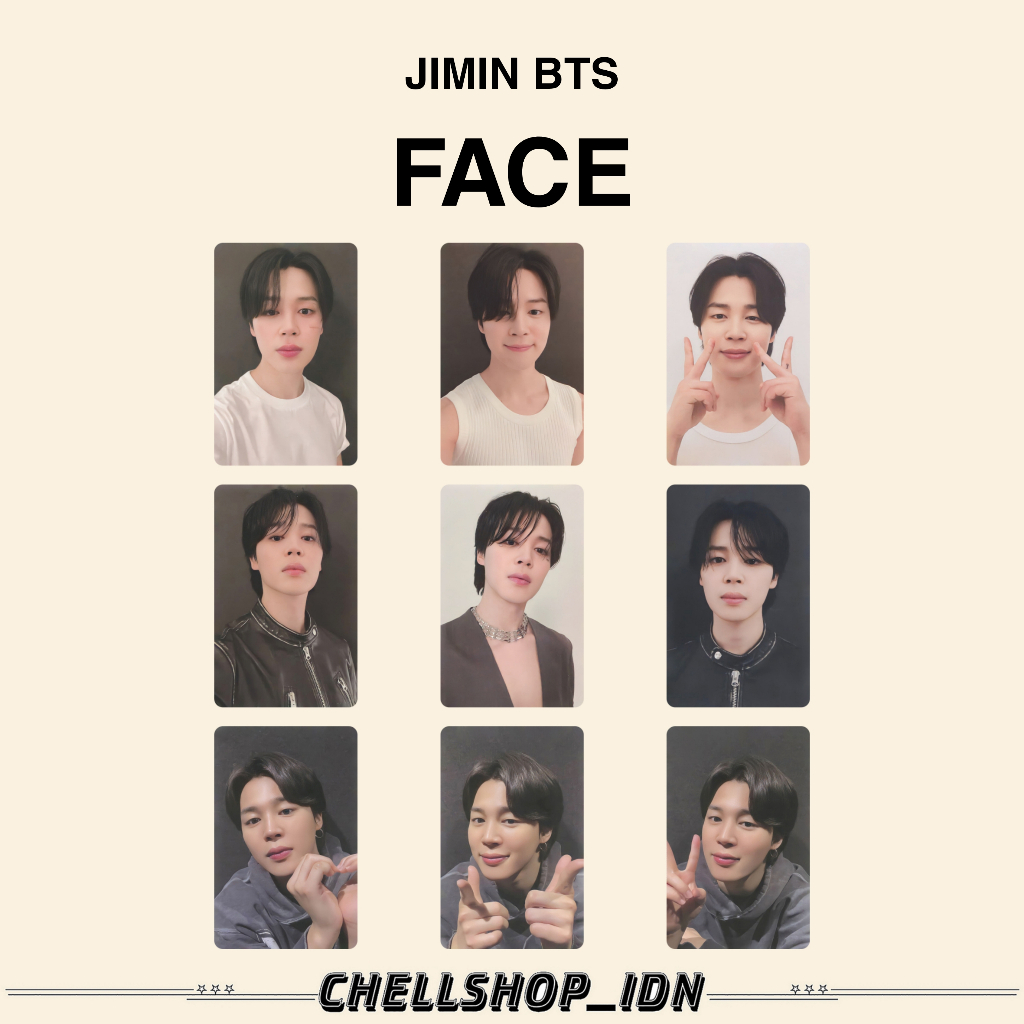 PHOTOCARD JIMIN BTS FACE