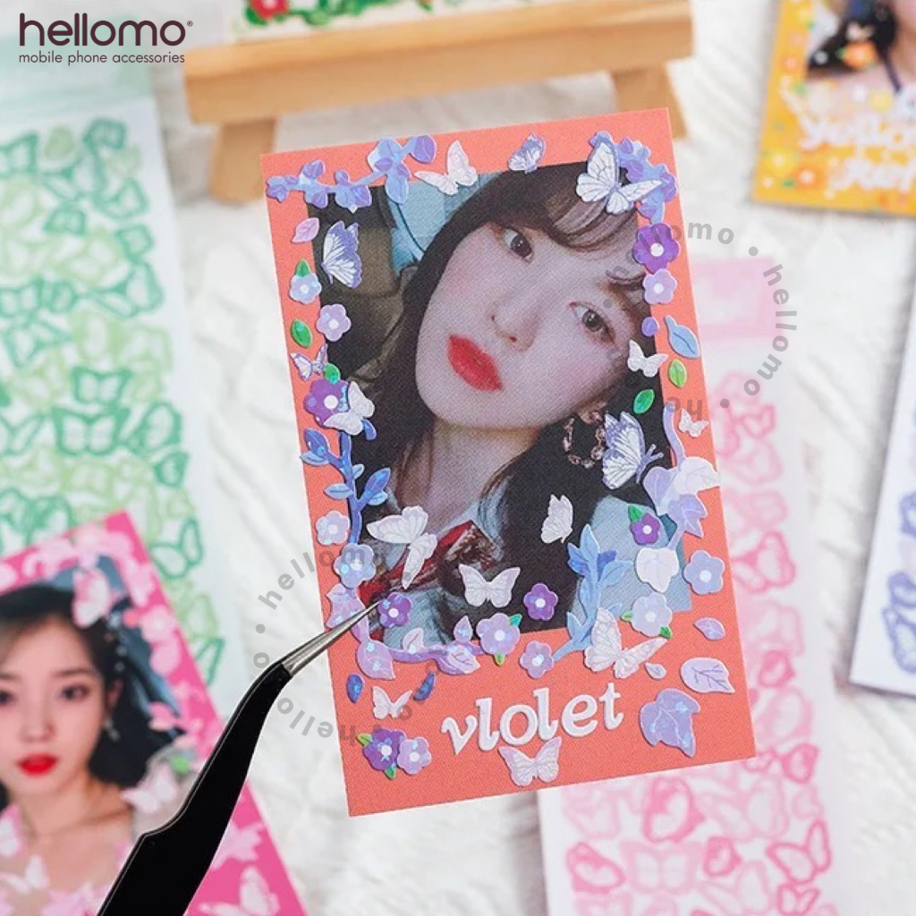 Stiker Kupu-Kupu Jurnal Scrapbook Butterfly Journal Sticker Hologram