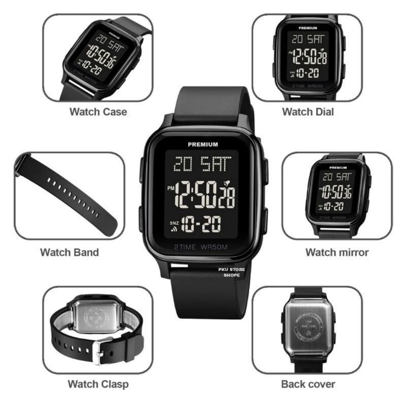 Jam tangan Pria Digital Premium Anti Air Water Proff Bisa Buat Renang || Jam Tangan Kasual Pria Sporty Mewah Elagan berkualitas Murah Standar Militer Cod Bayar Di Tempat