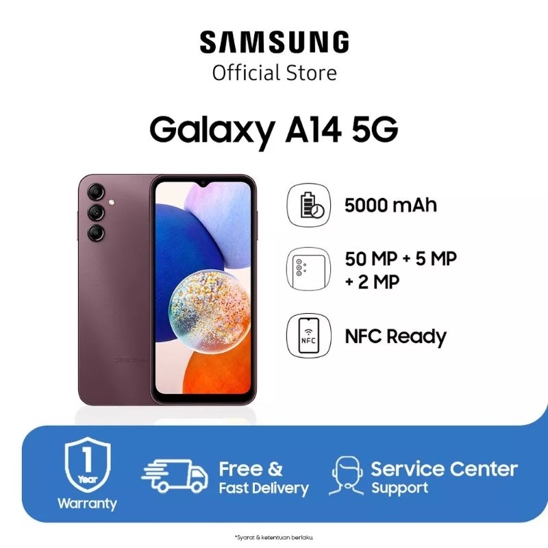 Promo Handphone Samsung A14 5G 6GB Original Termurah