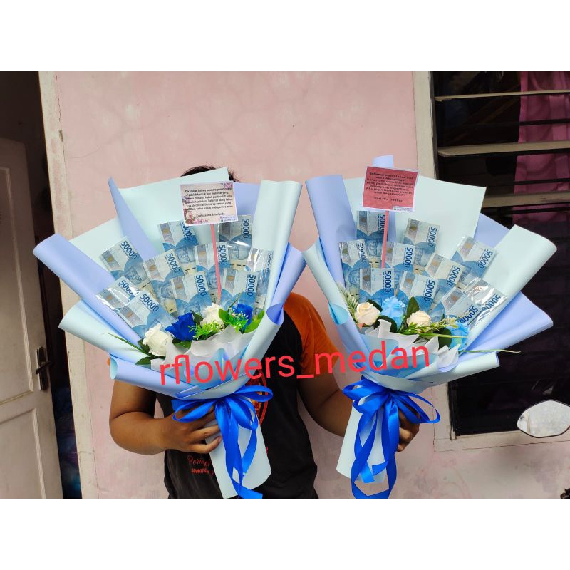 buket uang 500k medan money bouquet murah bunga ulang tahun