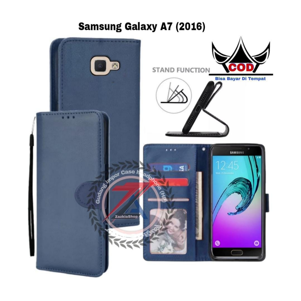 CASE FLIP CASE DOMPET KULIT FOR SAMSUNG GALAXY A7 2016 CASING DOMPET-FLIP COVER LEATHER-SARUNG HP