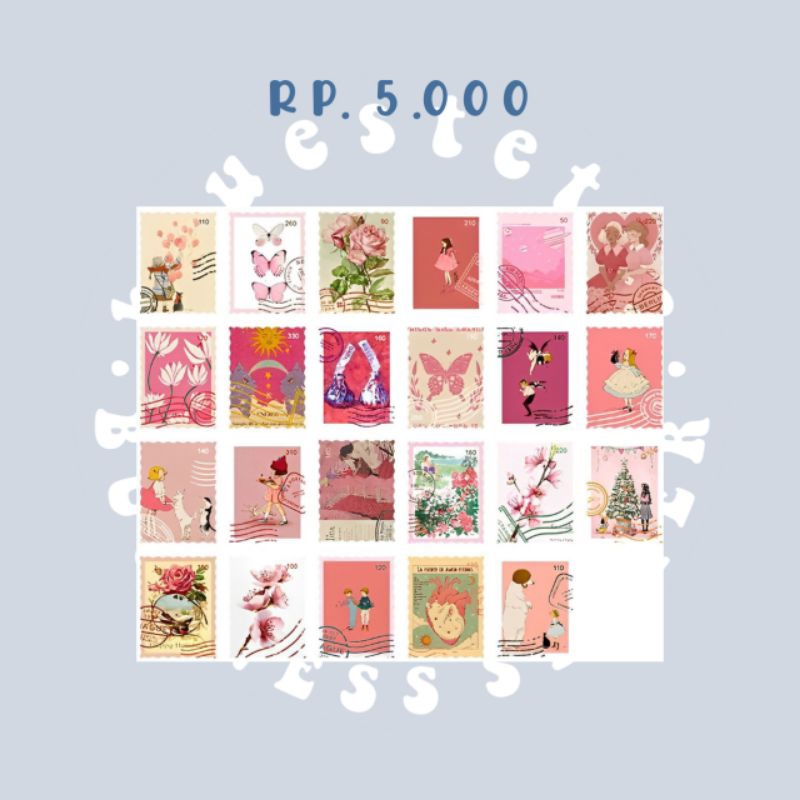 

STIKER aesthetic lucu | isi 23/pcs