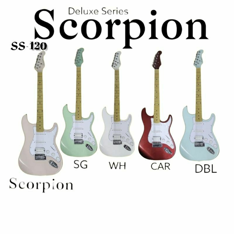 Gitar Listrik  ss120 scorpion deluxe series ss-120 ss 120 original