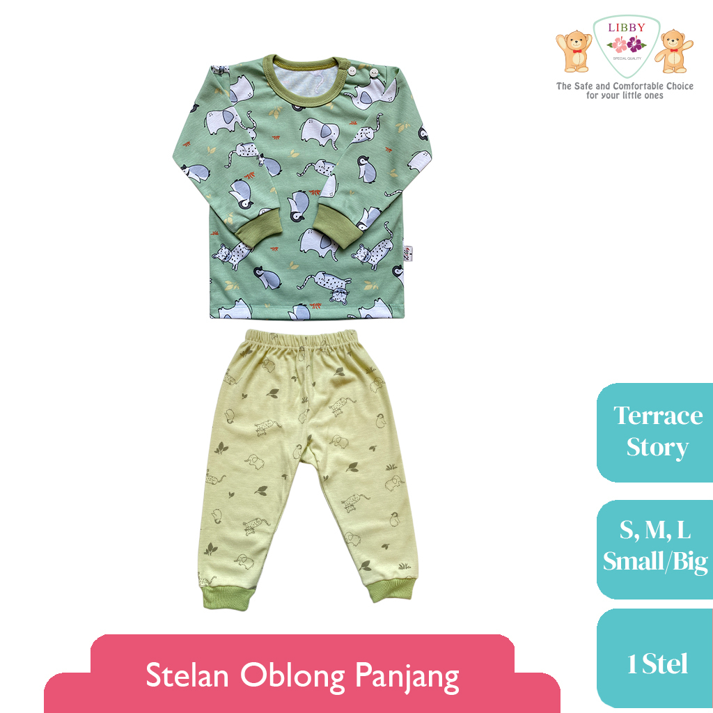 LIBBY Stelan Oblong Panjang Motif Terrace Story (1 stel) Terbaru