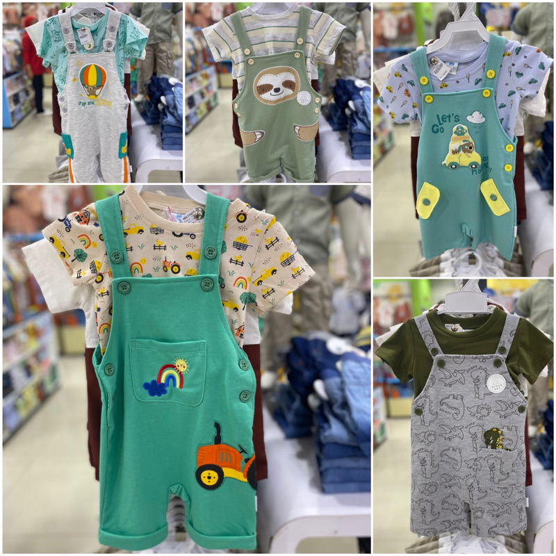 Set Overall anak balita laki-laki Pipiniko (3bulan-3tahun)
