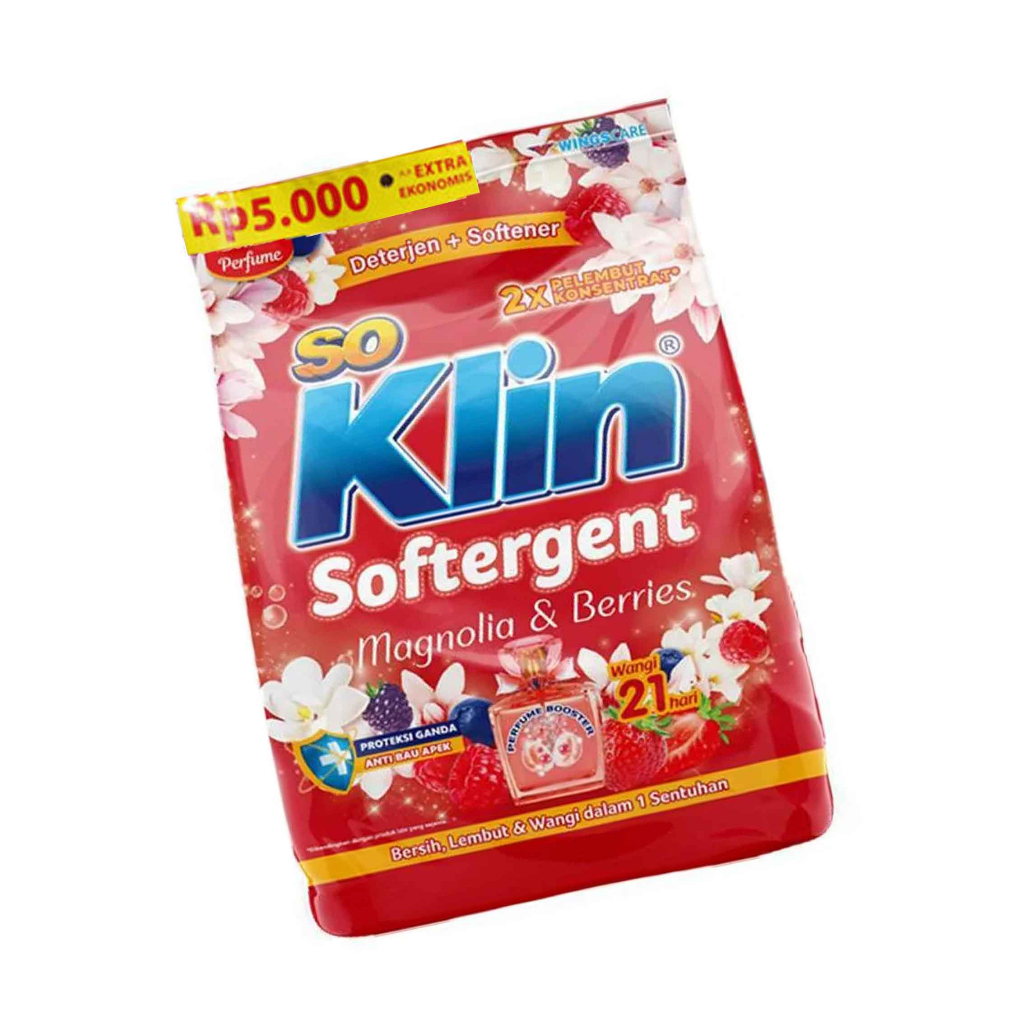 So Klin Softergent/ Deterjen Bubuk/ Magnolia &amp; Berries/ 215gr