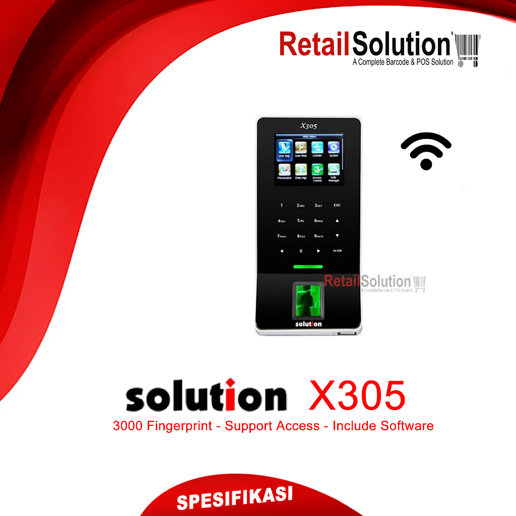 Mesin Absensi Sidik Jari - Solution X305 Fingerprint WiFi