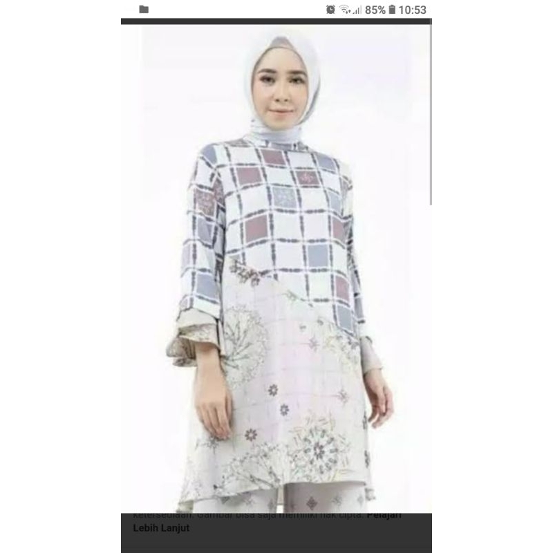 Ranyai tunik dusty purple Preloved vvgc ria miranda size M