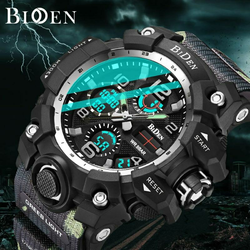 Jam Tangan Biden B1000 Terlaris Dualtime Water Resistance 5 Atm Kuarsa Bisa COD