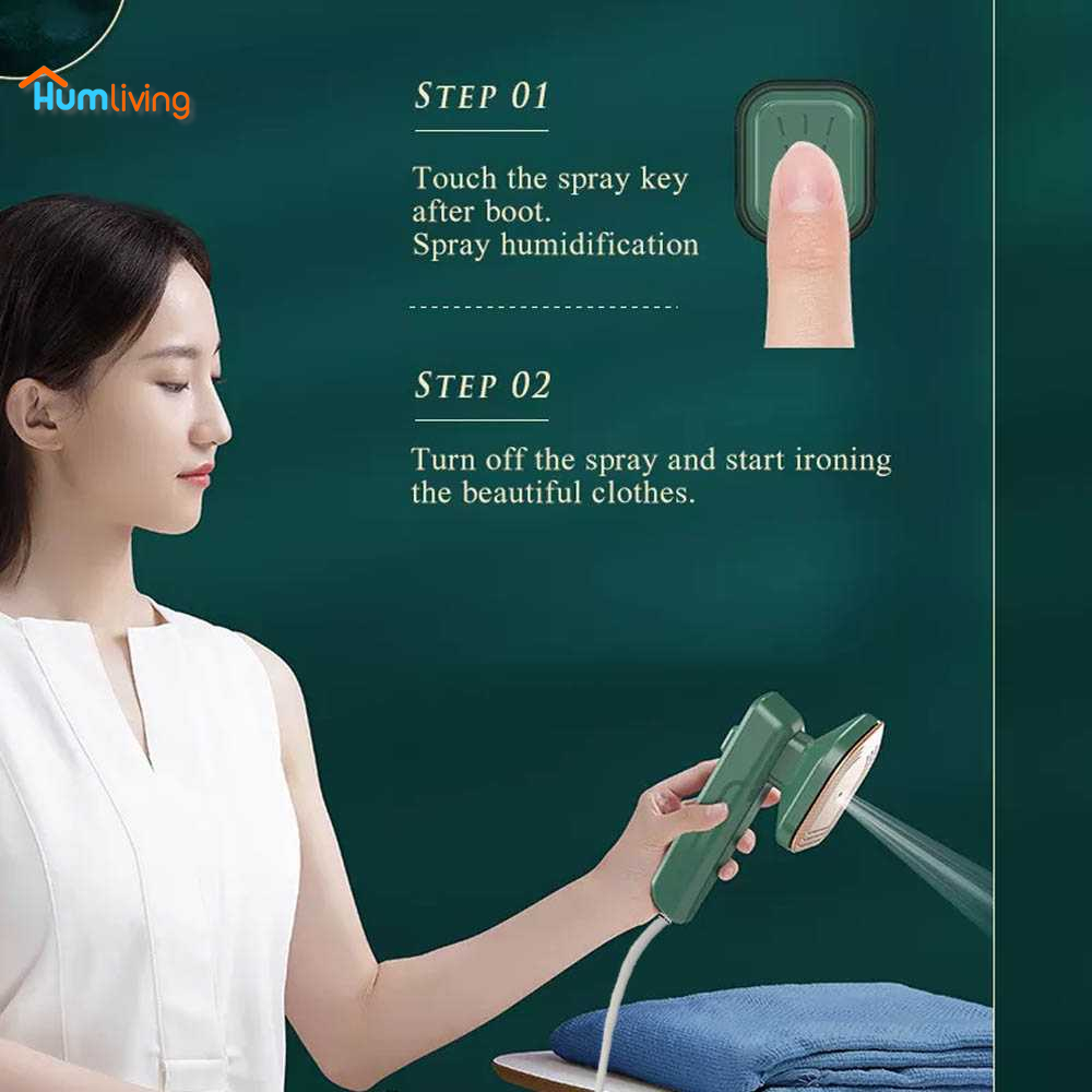 Setrika Mini Uap Portable Setrikaan Traveling Gosokan Baju Setrika Travel Low Watt Seterika Berdiri 