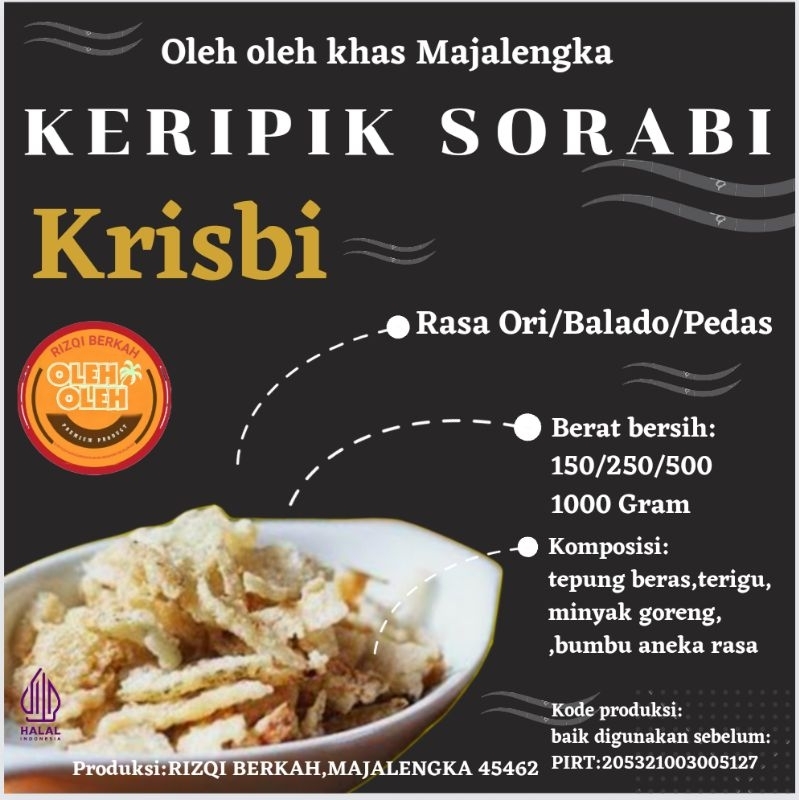 

keripik sorabi KRISBI oleh oleh panyaweuyan panyaweyan argapura majalengka