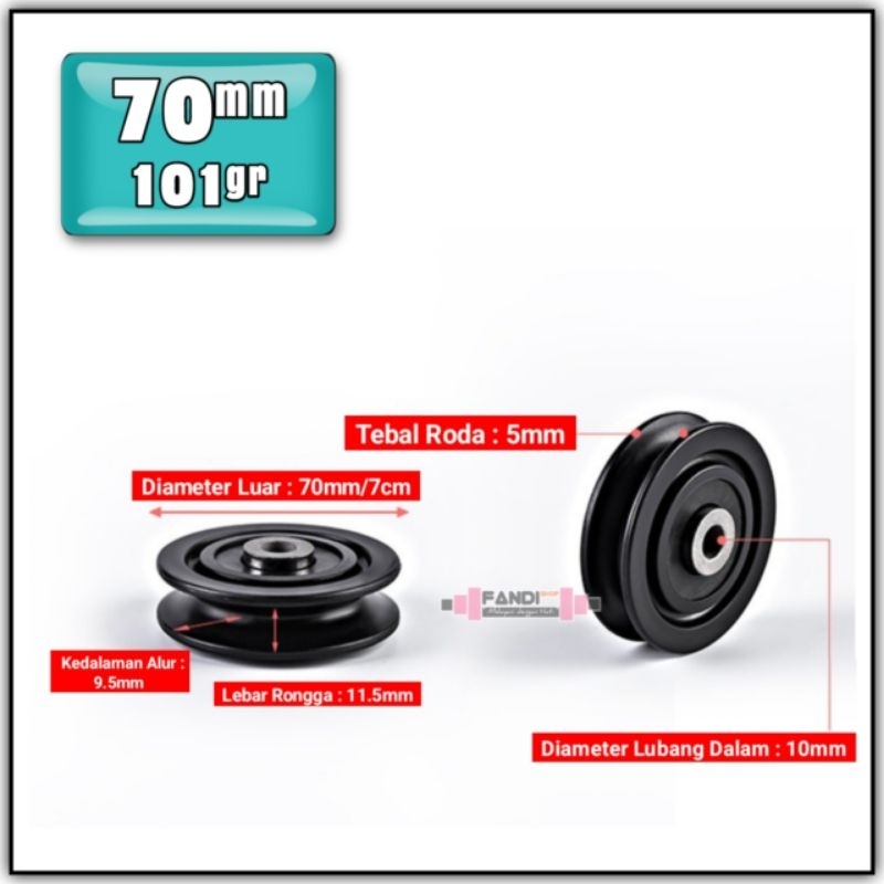 RB Roda Katrol Pulley Gym Alat Fitness Sparepart Perlengkapan Alat Fitnes Gym