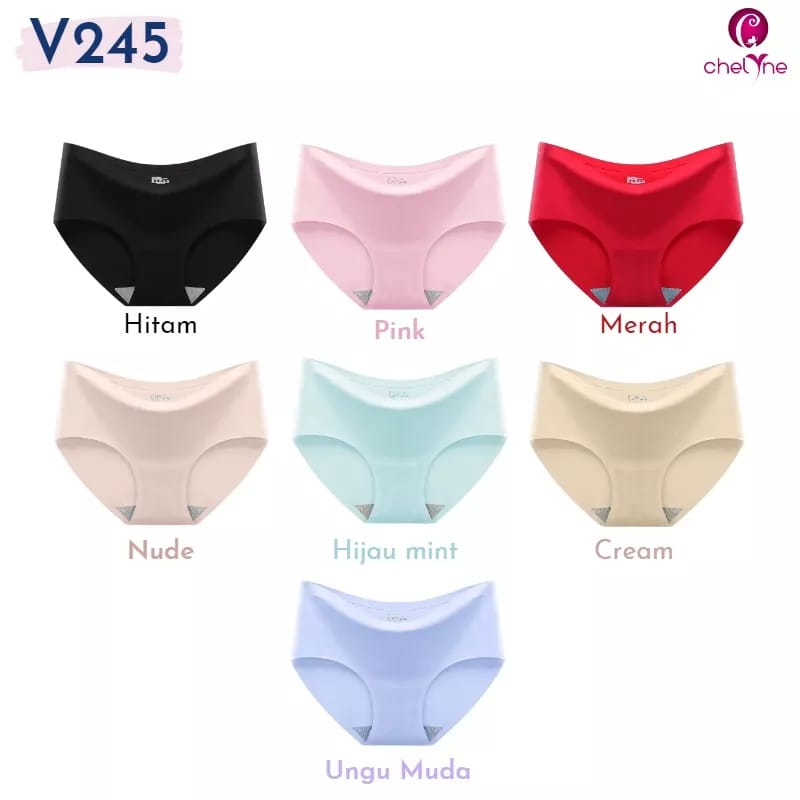 CD Wanita Chelyne V245 Polos M-XXL / V217 Ombak M-XL - Bahan Seamless Lycra