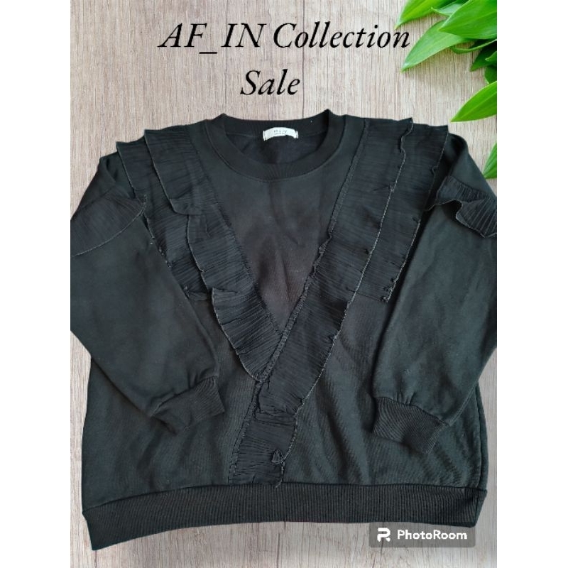 sweater crewneck wanita warna hitam import sweater kekinian model terbaru