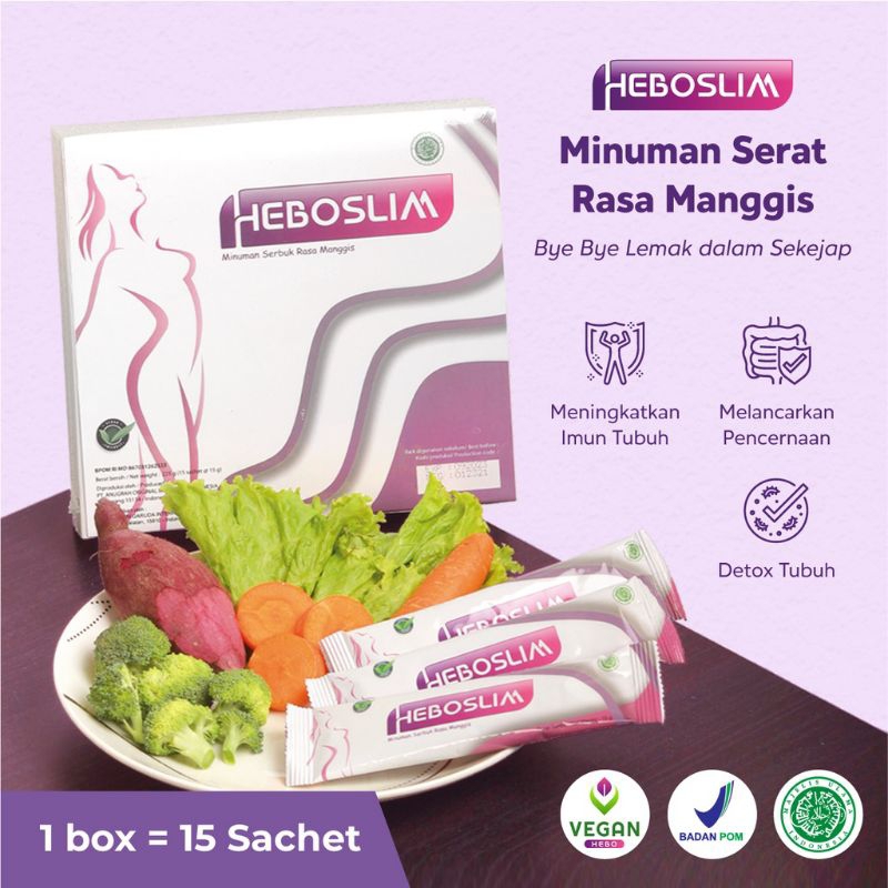 

Heboslim Vegan Fiber Drink Diet & Detox Antioxidan 2 Weeks Supply