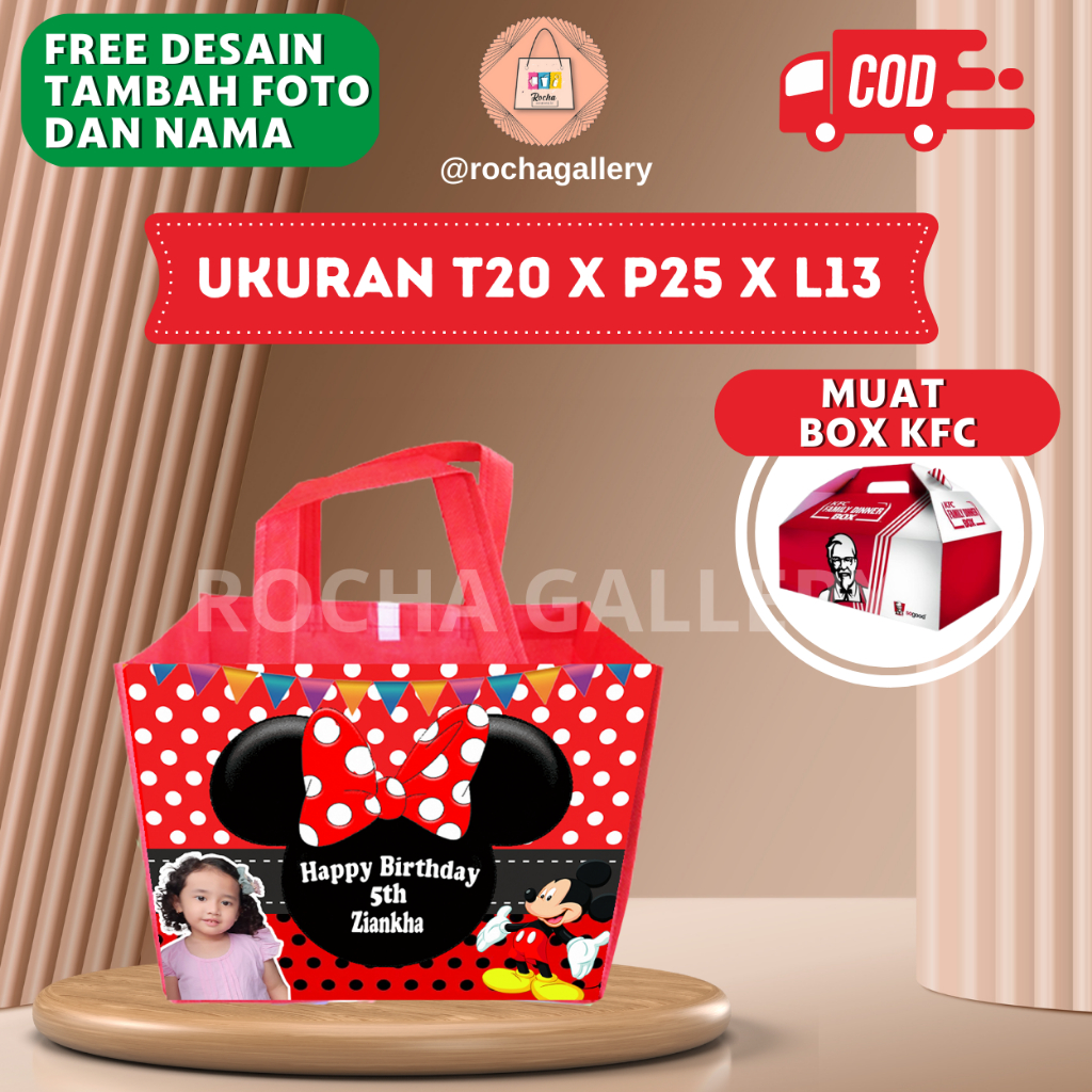 

Goodie Bag Ultah Muat KFC Paling Murah - Tas Ultah Muat KFC - Tas Ultah Muat KFC Free Desain - Tas Custom Ultah Free Nama Dan Foto