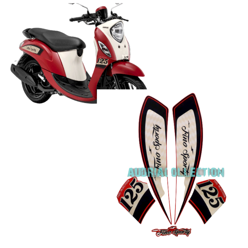Stiker Striping Motor Yamaha Fino Sporty 125 FI 2021 Merah