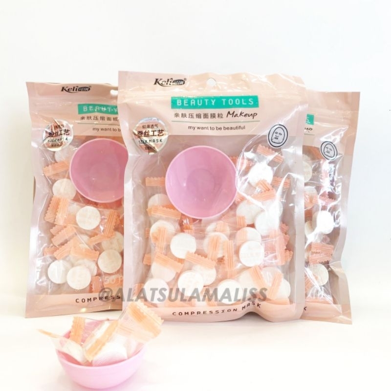 Compressed Facial Face Mask / Masker Wajah Kompres free mangkok